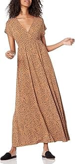 Amazon Essentials Women's Fit and Flare Waisted Jersey Maxi Dress (Available in Plus Size)
