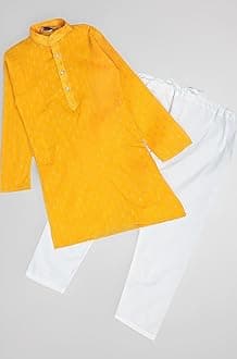 Boy's Cotton Printed Kurta Pajama For Kid'S s Traditional Dress Kurta Pajama Set