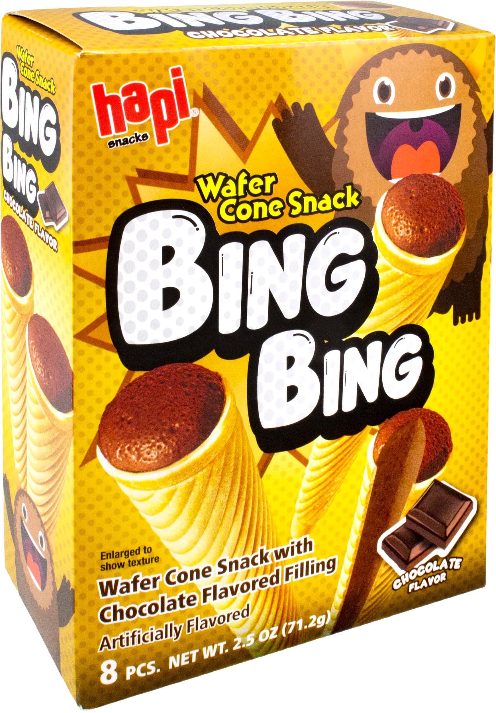 Hapi Bing Bing Ice Cream Scone Snack, Chocolate, 2.51 Ounce