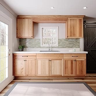 Quicklock Cabinets,RTA(Ready-to-Assemble) Cabinets|Kitchen Starter Sets|Office Kitchenette|Small Home Kitchenette|Apartment Kitchenette(Rustic Hickory,8 Foot)