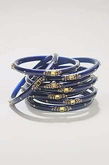 Swara Creations Traditional Glass Kada Bangles Set for women & girls Glossy Bangles Gemstone stone work Red Green Yellow Pink multicolor glass Kade