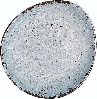 Melange 6-Piece 100% Melamine Salad Plate Set (Rustic Egg Collection) | Shatter-Proof and Chip-Resistant Melamine Salad Plates | Color: Blue