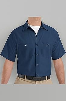 Red Kap Men's Performance Tech Vertical Button Hole Shirt