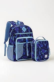 Kids Backpack Lunch Bag Set, 2-1 School Bookbag Insulated Lunch Box for Preschool,Daycare,Kindergarten,Elementary