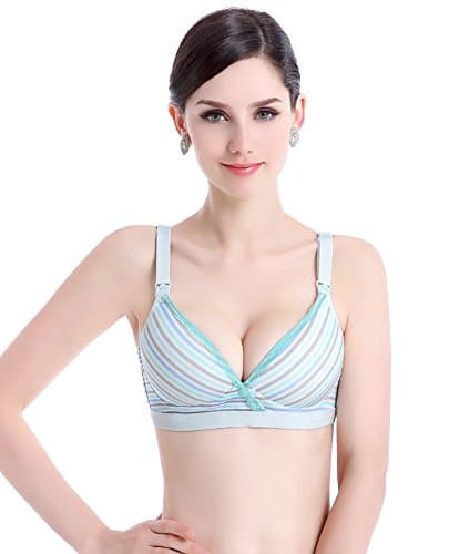 KOOYOL Women's Maternity Nursing Bra Front Button no Underwire