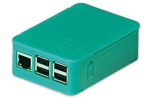 OKW enclosure for Raspberry Pi 3 and Pi 2 (Model B), Pi (B+), Asus Tinker Board, enclosure with ventilation slots, can be folded without tools, translucent green mint
