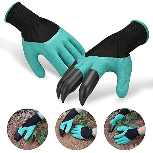 1 Pair ABS Plastic Claws Gardening Gloves by USTONE, for Digging & Planting Nursery Plants