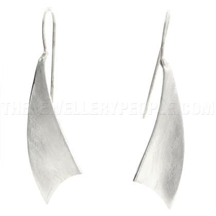 Abstract Dagger Silver Earrings
