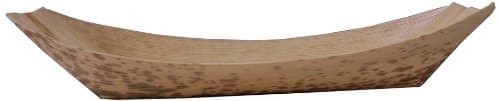 Bamboo Studios 9-1/2-Inch Bamboo Boat, 12-Pack