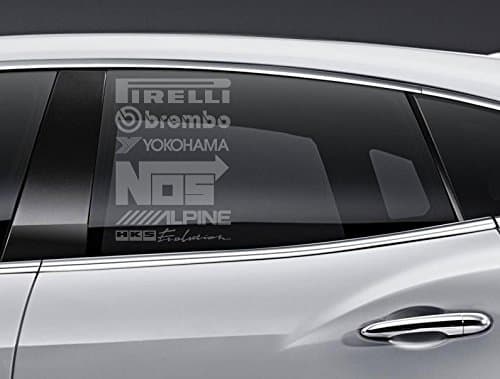 12 x Etched Glass Sponsor Stack Logo Stickers,Graphics,Decals set