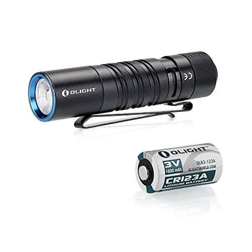 Olight Store Mini Tactical Torch M1T Raider, Super Bright Powerful Flashlight,500 Lumen,Tail Switch,Powered by CR123A Battery, Compact for Police EDC Outdoor Indoor Use,Black