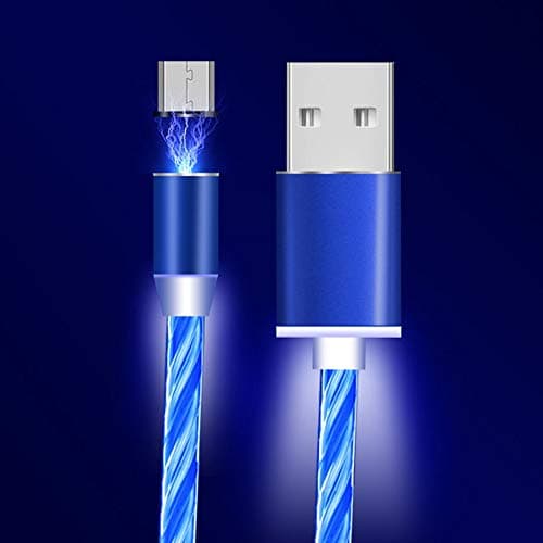 Henanxi Luminous USB Data Cable Magnetic Type C Charging Cable for iPhone Samsung Galaxy Huawei Xiaomi Phone Accessories