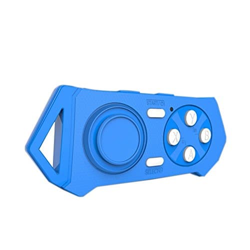 Mini Bluetooth Remote Controller ,Wireless Gamepad, Mobile Phone Game Controller PC Games for 3D VR Box Android&IOS Phone (Z-Blue)