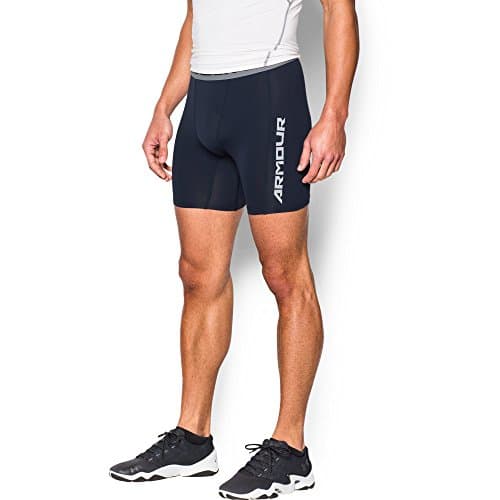 Under Armour Men's CoolSwitch Compression Shorts, Midnight Navy/Reflective, Large