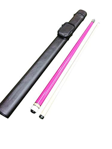 Aska Billiard Pool Cue L7 Pink with Hard Case, Custom Made, Canadian Hard Rock Maple with Nylon Wrap, 13mm Le Pro Hard Tip, Pro Stick. Perfect Present for Pool Player.