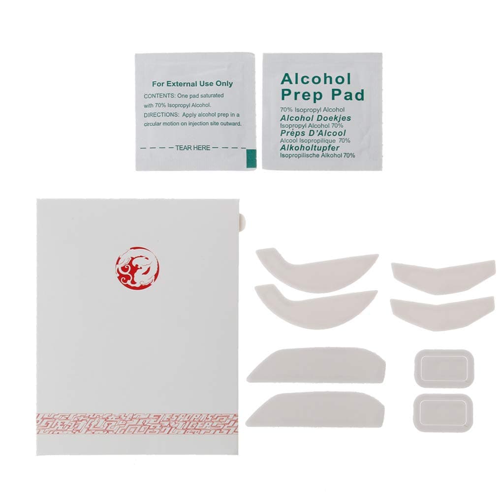 Mouse Skates,2 Sets/Pack Tiger Gaming Mouse Feet Mouse Skate for Razer Basilisk Wired Mouse White Teflon Mouse Glides Curve Edge