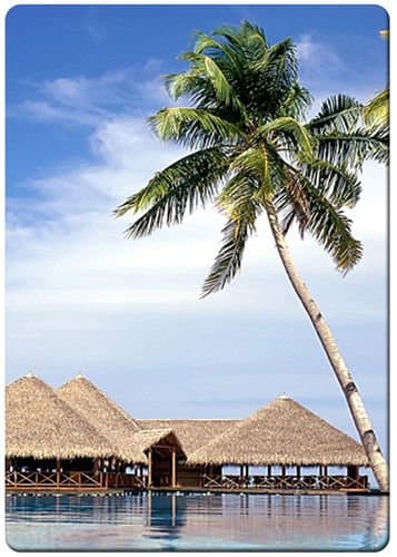 Maldives beach fridge magnet 3" x 5" rectangular magnets