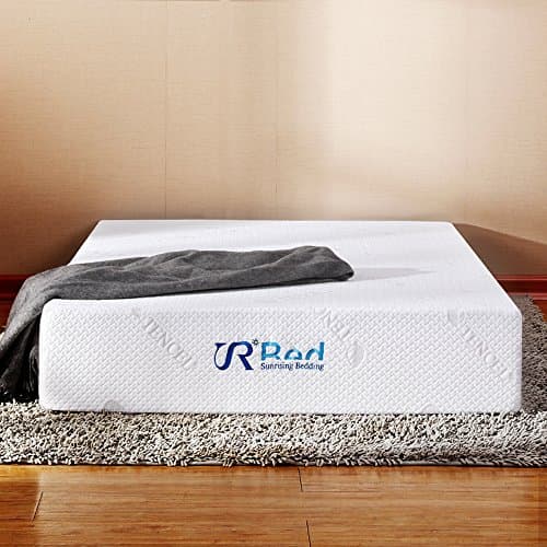 Sunrising Bedding 8 Inch 3-Layer Sleep Cool Gel Memory Foam Mattress with 2 Memory Foam Pillows, King Size