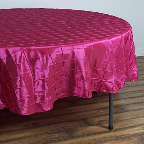 Doolova Fushia Pintuck Tablecloths 90'' Round