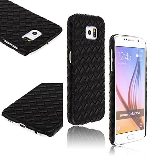 Oriental Style 2015 Brand New Woven Pattern Plastic Hard Back Case Cover for Samsung Galaxy S6- Black