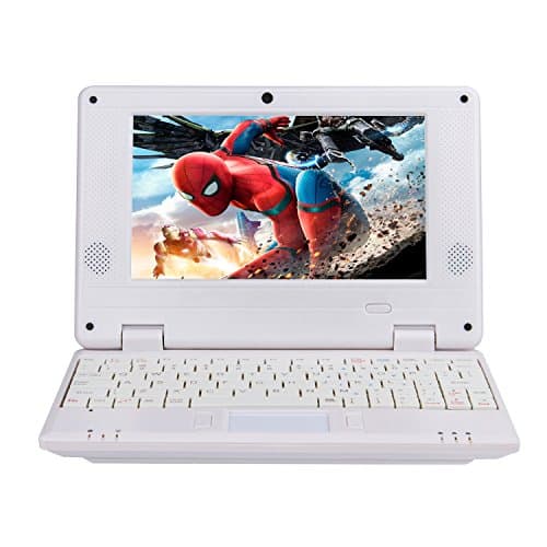 Macoku 7" Mini Notebook Laptop Netbook Android 4.4 Cortex-A9 1.2ghz Wifi Tablet Pc, 2 USB Ports, Sd Card Slot, Hdmi Port to Connect with Tv - White