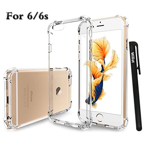 iPhone 6 6s Case Wilist Apple iPhone 6 6s Clear Case Transparent TPU Shockproof Impact Protection Soft Shell Design for iPhone 6 or 6s (4.7 Inch)