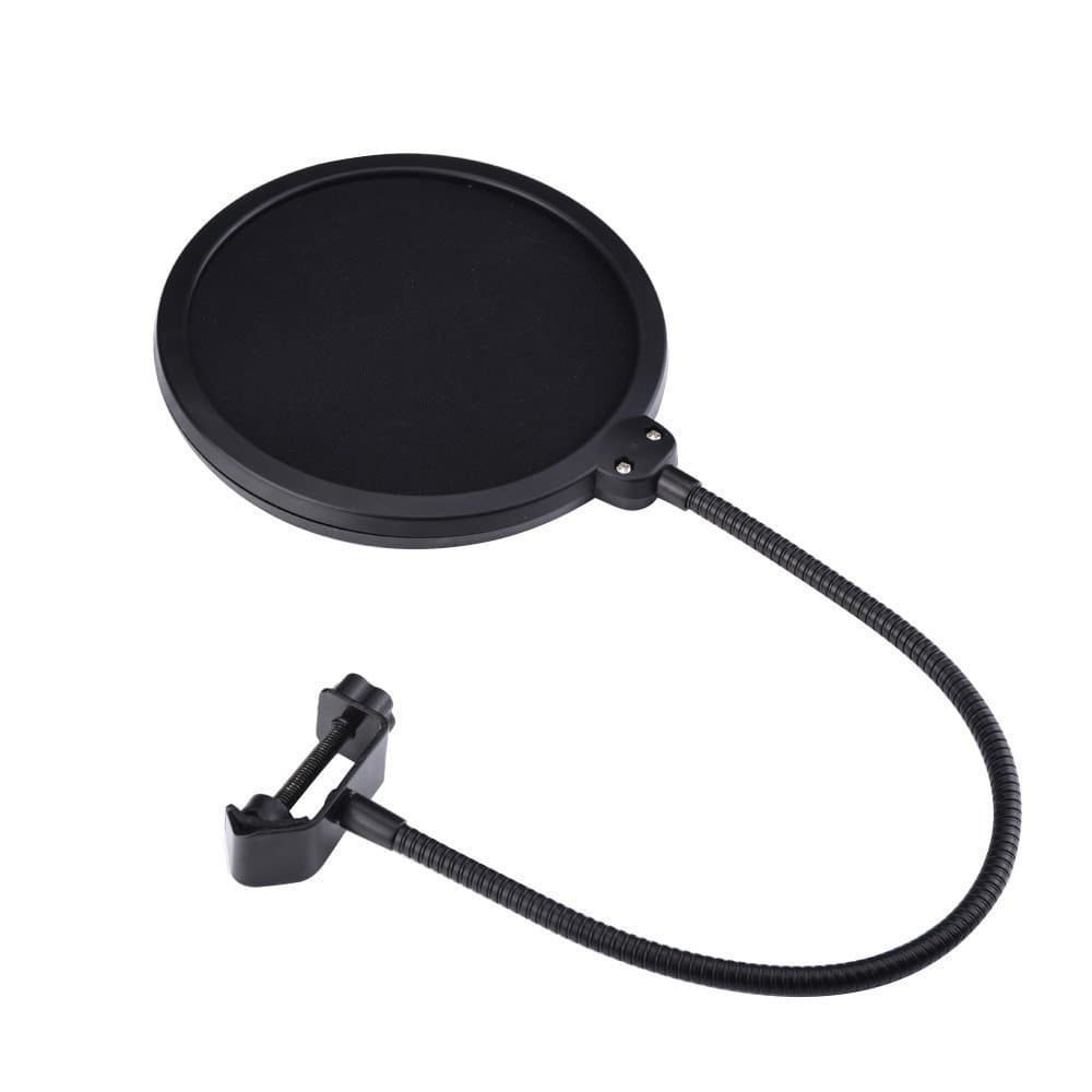 GamutTek 350mm Laenge 130mm Durchmesser Studio Microphone Mic Windschutz Pop Filter Mask Schied Popschutz/Popkiller Pop Blocker Fuer Apropos Singen Recording