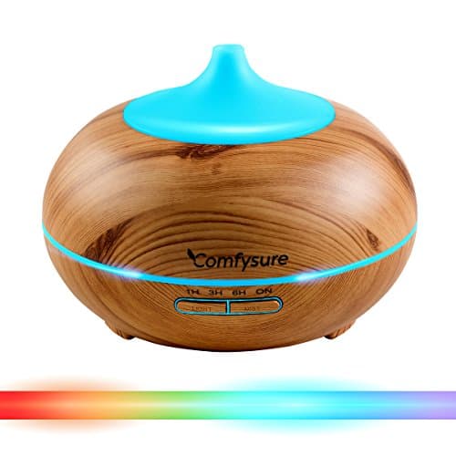 MIIRROR 300ml Essential Oil Diffuser for Aromatherapy & Ultrasonic Cool Mist Air Humidifier - Filter Free: Best Personal Aroma Diffuser for Office, Home, Bedroom, Kids & Baby Room and Yoga Spa- Wood