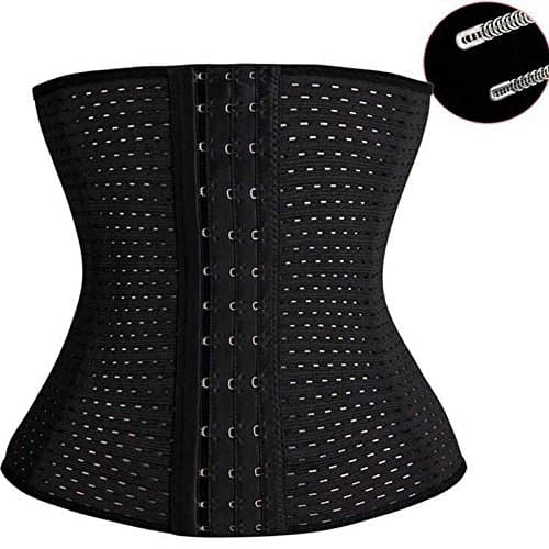 Adjustable waist trainer (Black, Extra Large)