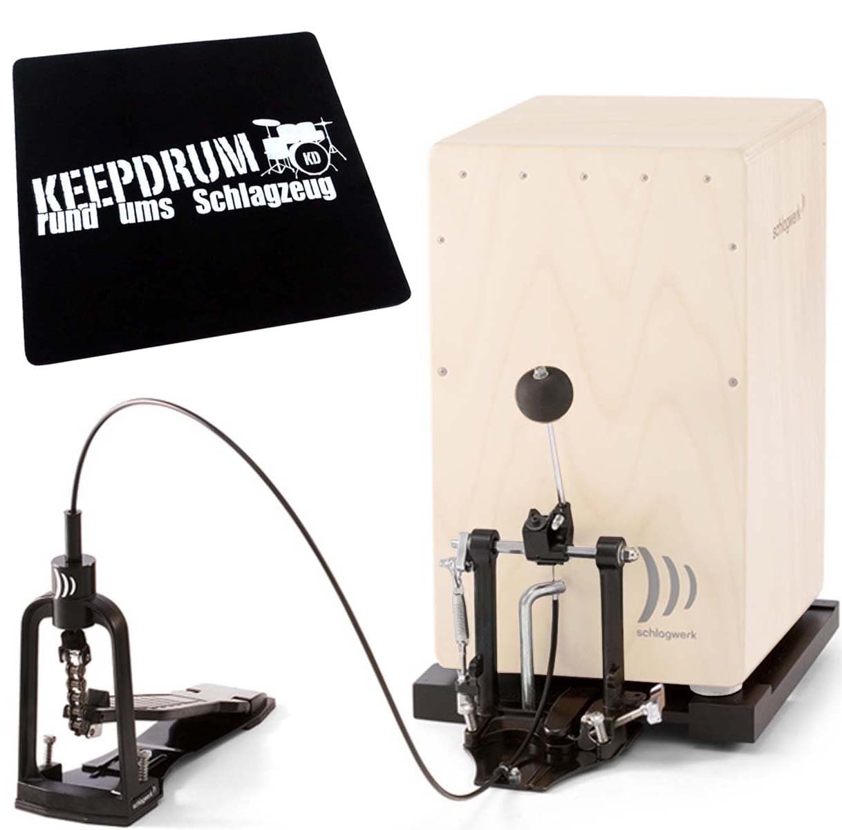 Cap 100 Cajon Pedal With Case and Base Plate and Keepdrum Sitting CP01