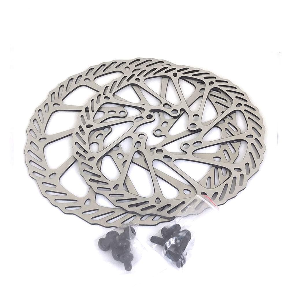 Catazer 2 PCS Bicycle Mountain Bike Threaded Hubs Disk Disc Brake Rotor 6 Bolt Flange Adapter 140/160/180/203mm G3 HS1 R9 Rotor (01, 160mm/180mm)