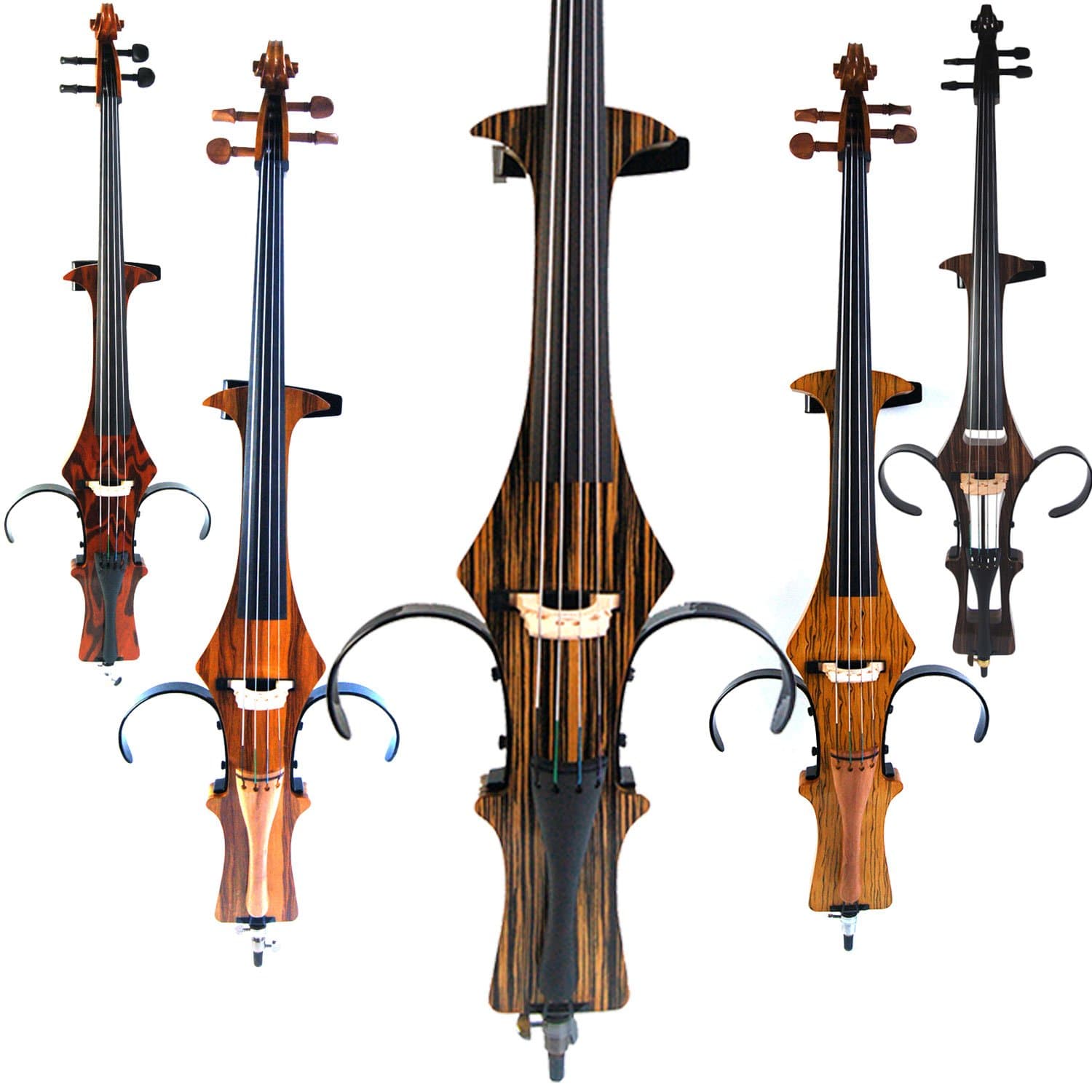 Leeche Handmade Professional Solid Wood Electric Cello 4/4 Full Size Silent Electric Cello-Wood Grain