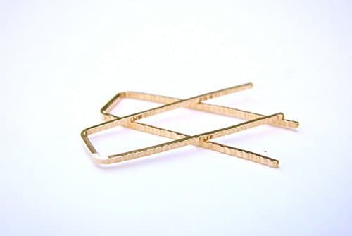 14 Karat Gold Filled Modern Staple Threader Earrings