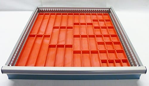 Schaller 49 Pc Red Plastic Box Assortment 1" Deep Six (6) Sizes