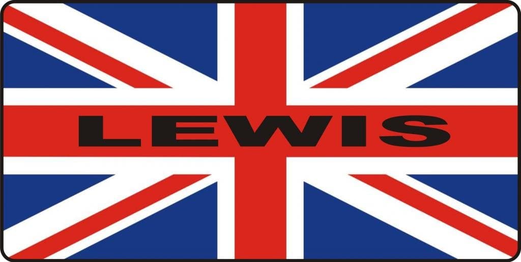 Lewis Hamilton Union Jack License Plate