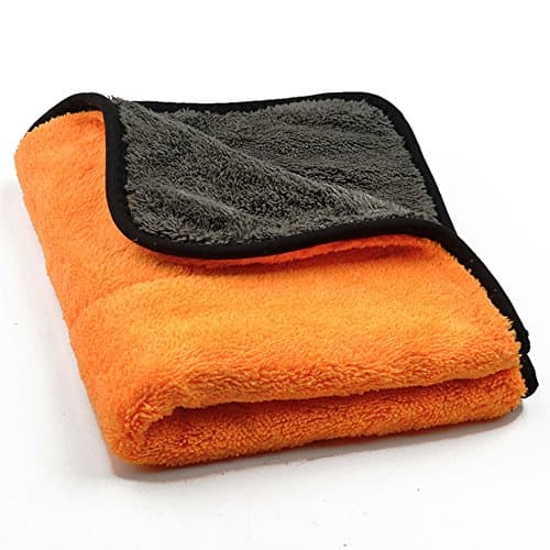 Microfibre car drying cloth for car washing, cleaning, drying, scratch free, 45 x 38 cm, orange