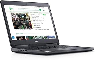 Dell Precision 7510 Ordinateur portable 15,0", Core i7-6820HQ, 2,7 GHz, 16 Go, SSD, 512 Go, Windows 10 Pro 64bit, Webcam (Renouvelé) (Renewed)