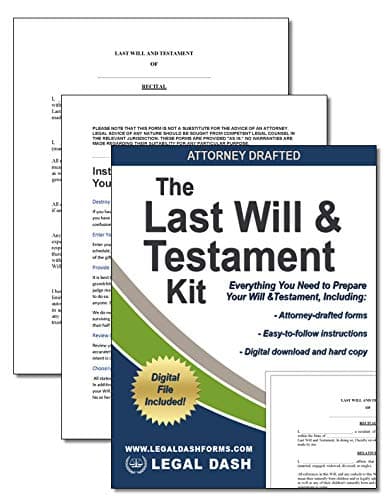 Legal Dash Last Will and Testament Kit with Forms– Do It Yourself Last Will and Testament - Includes Digital Downloads, Last Will and Testament Forms, Legal Will Forms
