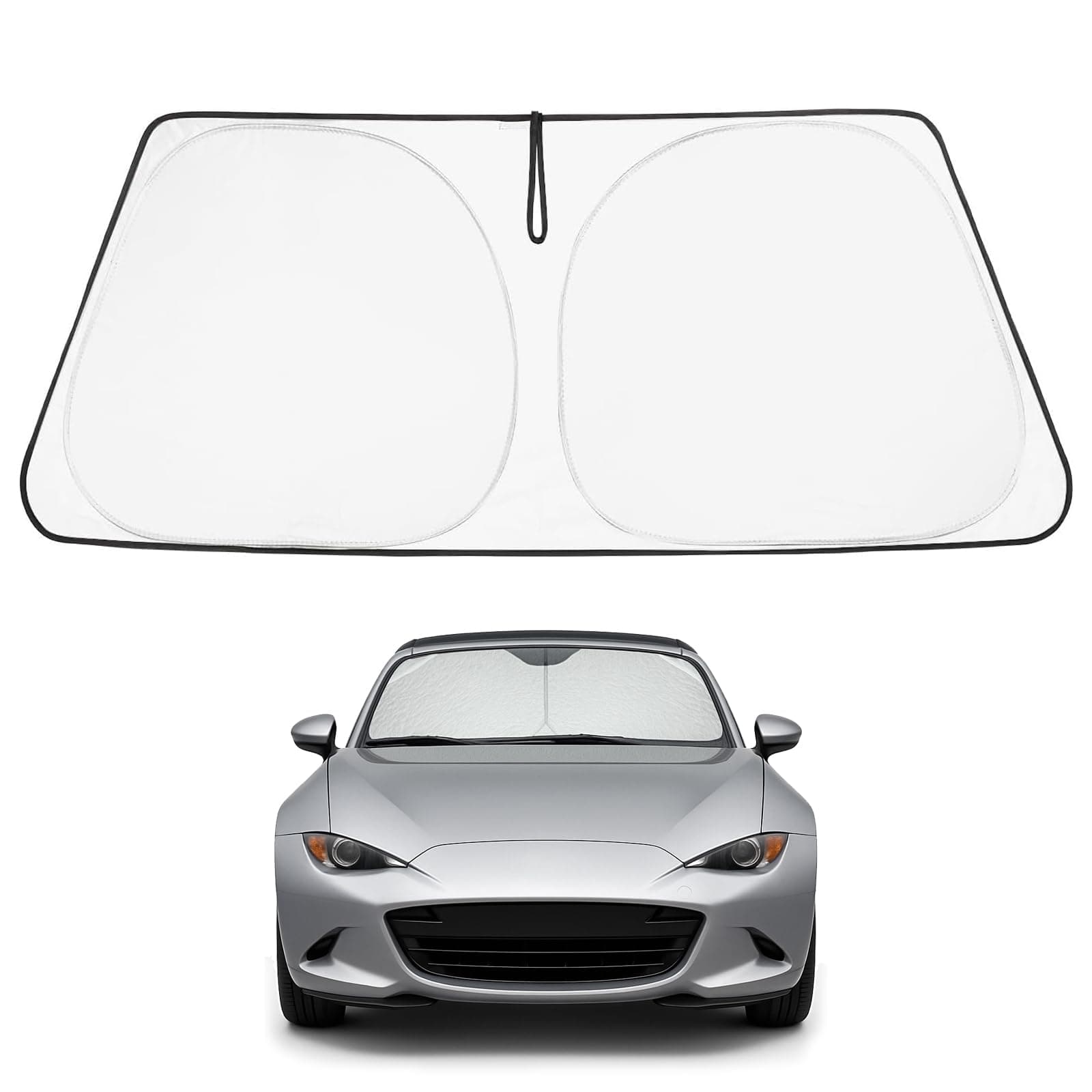 Proadsy 2026 Upgrade Front Windshield Sun Shade Foldable Sunshade Protector Custom Fit MX-5 Miata Convertible 2016-2026 MX5 Accessories