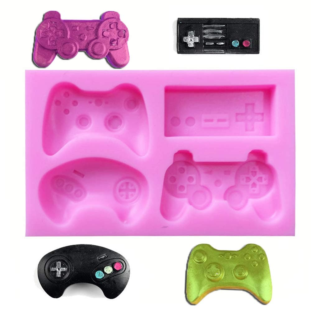 Game Controller candy Molds Silicone Video Game Controller Mold Gamepad Fondant Mold for Chocolate, Resin, Clay
