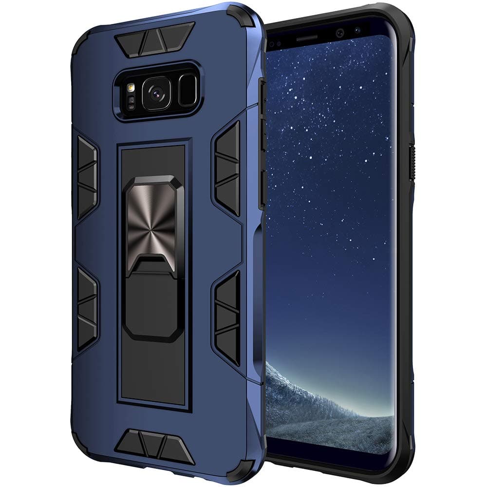 for Samsung Galaxy S8 Plus Case Samsung Galaxy S8+ Case Military Grade Built-in Kickstand Case Holder Armor Heavy Duty Shockproof Cover Protective for Samsung Galaxy S8 Plus Phone Case (Blue)