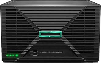 Hewlett Packard Enterprise ProLiant MicroServer Gen11 Tower Server, Intel Xeon E-2434 Processor, 32GB Memory, 4TB HDD Storage, External 180W US Power Supply (HPE Smart Choice P74440-005)