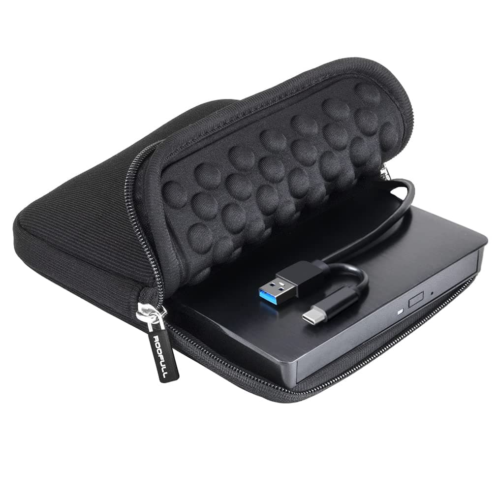 USB 3.0 Type-C External CD/DVD RW Drive Burner with Protective Carrying Case