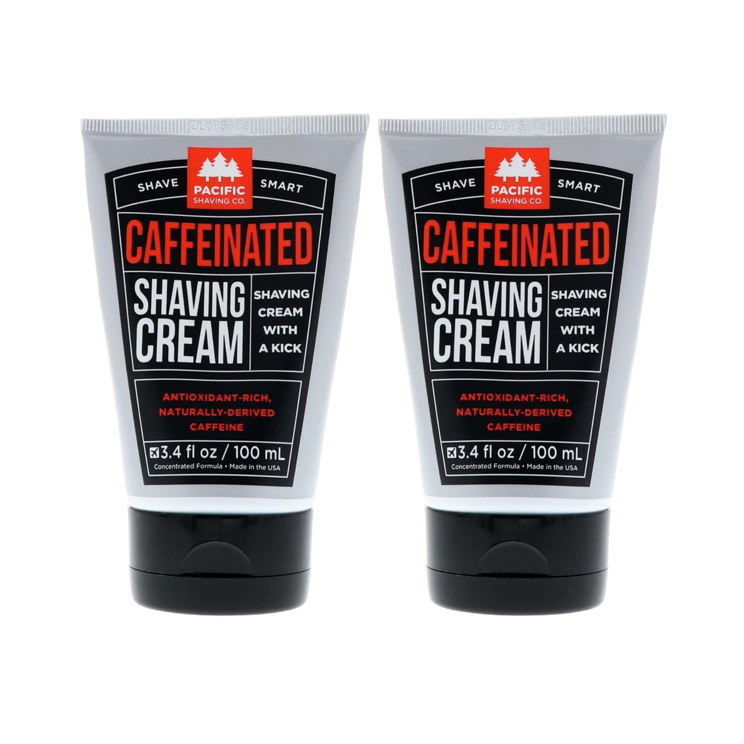Caffeinated Shaving Cream, 2 Pack