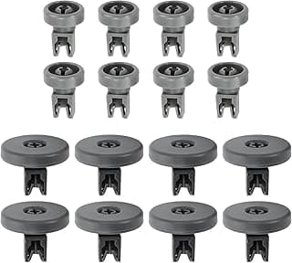 Dishwasher Wheel for Upper and Lower Basket (16 PACK) Universal Replacement Parts Accessories for Zanussi A-EG El-ectrolux Dishwasher Cutlery Basket Rollers