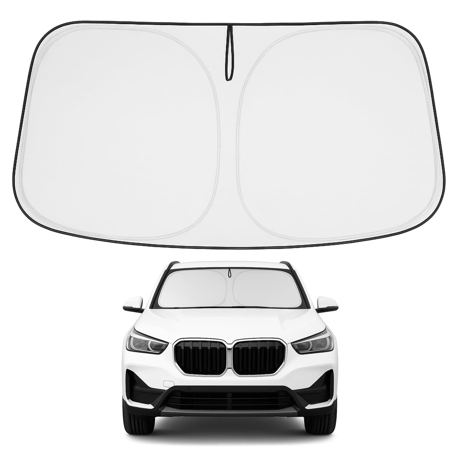 Proadsy Front Windshield Sun Shade Foldable Sunshade Protector Custom Fit 2016-2022 BMW X1 F48 Accessories 2024 Upgrade