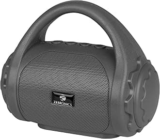 ZEBRONICS Zeb-County Bluetooth Speaker with Built-in FM Radio, Aux Input and Call Function (Grey)