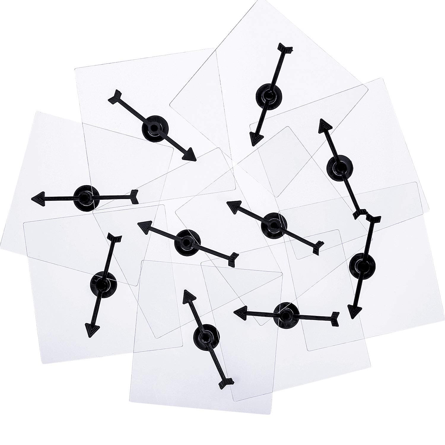 Gejoy Transparent Spinners Bulk for Classroom Clear Spinners Dry Erase Math Game with Rotating Arrow(10 Pack,Clear)