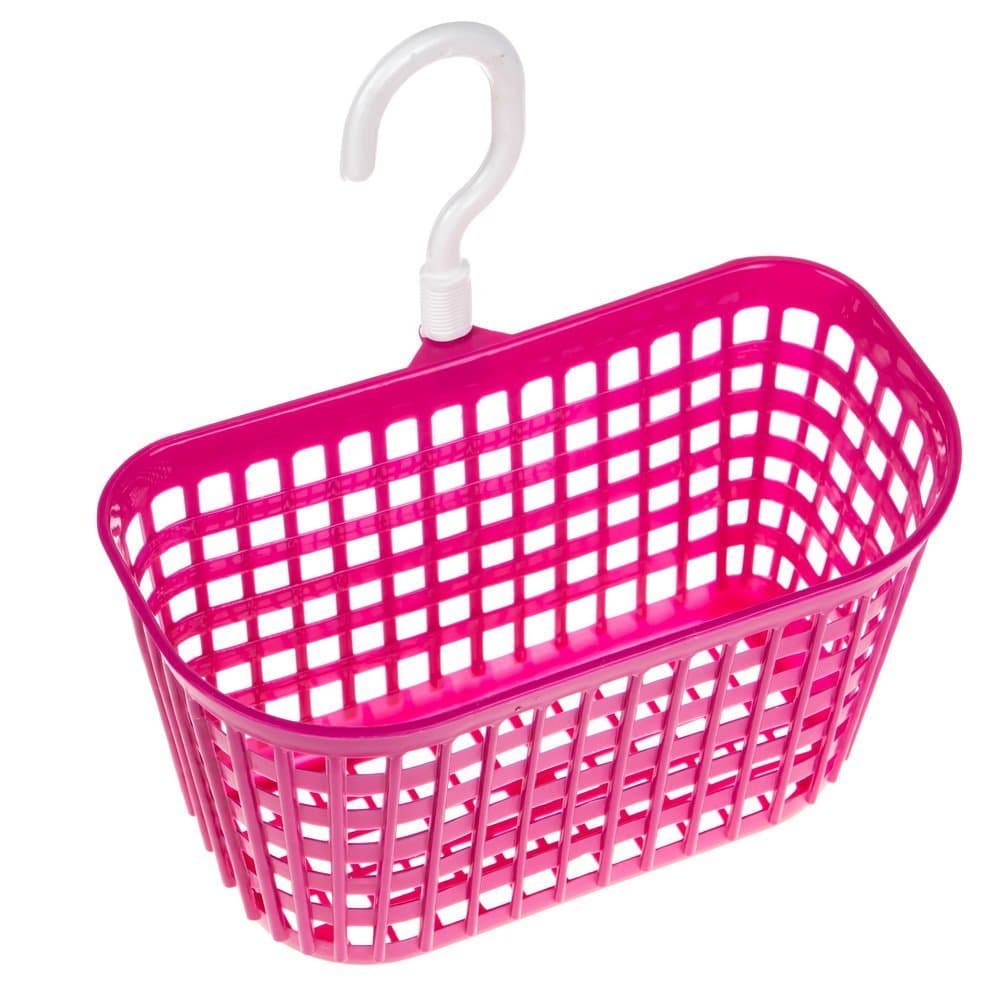 Romote Plastic Hollow Grid Basket Rectangular Hollow Hook Holder Bathroom Hanging Basket Grid Rose Holder