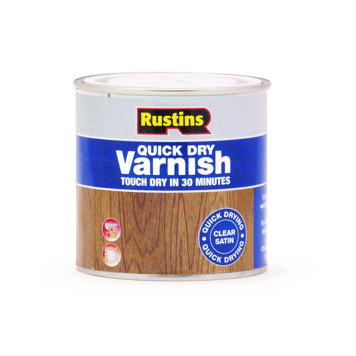 RUSTINS Quick Dry Varnish, Satin Clear, 250 ml